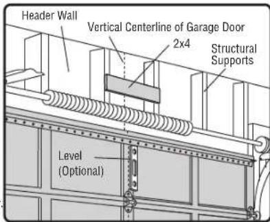 CHAMBERLAIN B2405C - STEP 1 Determine the Header Bracket Location - 1