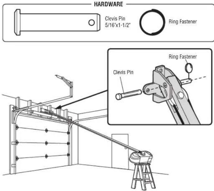 CHAMBERLAIN B2405C - STEP 3 Attach the Rail to the Header Bracket - 1