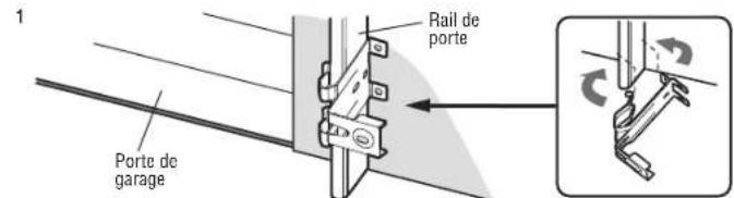 CHAMBERLAIN B2405C - INSTALLATION DU RAIL DE PORTE - 1