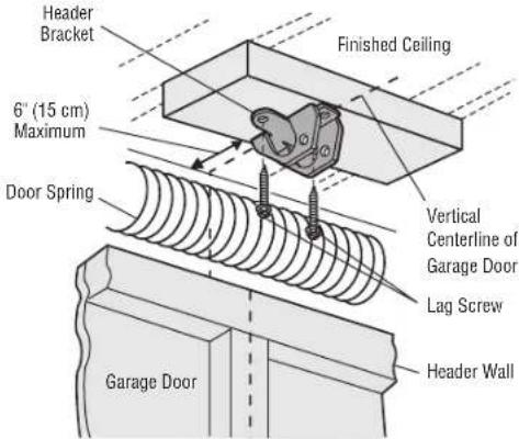 CHAMBERLAIN B2405C - OPTION B - CEILING INSTALLATION - 4