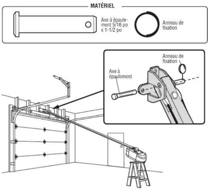 CHAMBERLAIN B2405C - ÉTAPE 3 Fixer le rail au support de linteau - 1