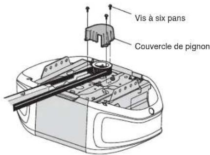 CHAMBERLAIN B2405C - ÉTAPE 6 Installer le couvercle du pignon - 2