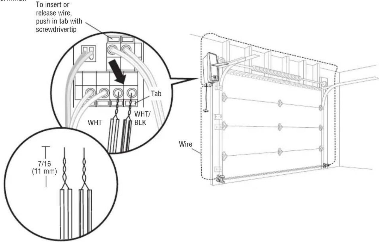 CHAMBERLAIN RJO20C - WIRE THE SAFETY REVERSING SENSORS - 1
