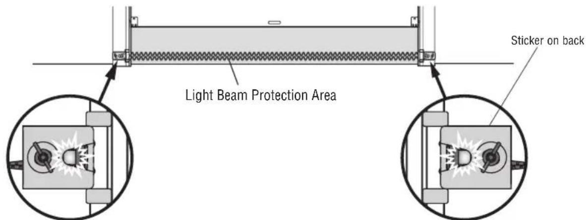 CHAMBERLAIN RJO20C - Align the safety reversing sensors - 1