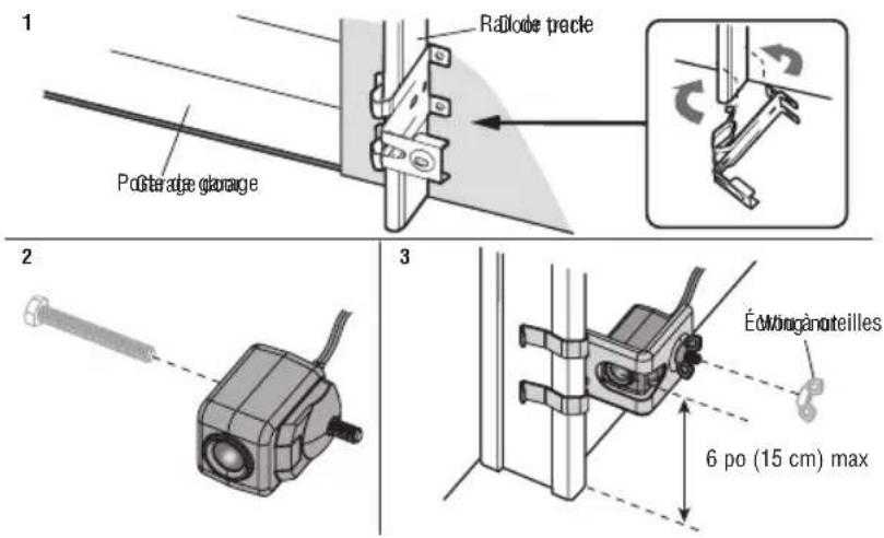 CHAMBERLAIN RJO20C - INSTALLATION DU RAIL DE PORTE - 1