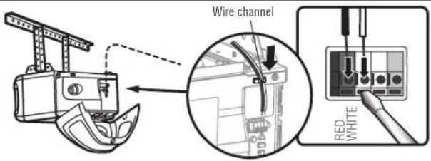 CHAMBERLAIN D2405C - STEP 11 Wire the Door Control to the Garage Door Opener - 3