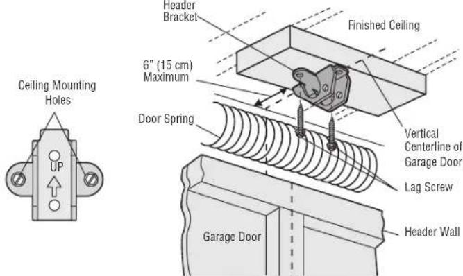 CHAMBERLAIN D2405C - OPTION B - CEILING INSTALLATION - 2