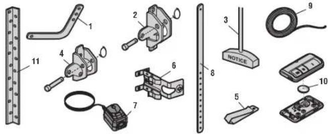 CHAMBERLAIN D2405C - Pièces d'assemblage de rail Pièces d'installation - 2