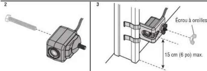 CHAMBERLAIN D2405C - INSTALLATION DU RAIL DE PORTE - 2