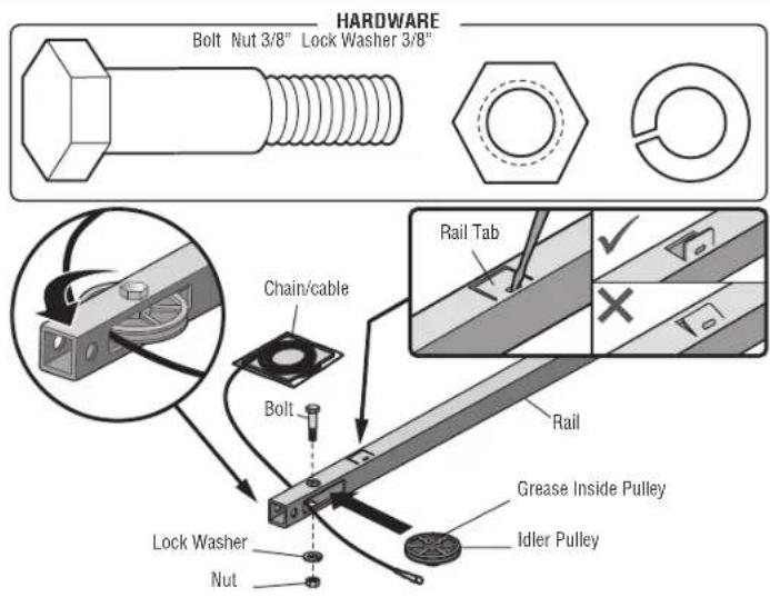 CHAMBERLAIN D2405C - STEP 3 Install the Idler Pulley - 1