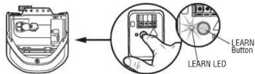 CHAMBERLAIN C2102C - PROGRAM USING THE GARAGE DOOR OPENER LEARN BUTTON - 1