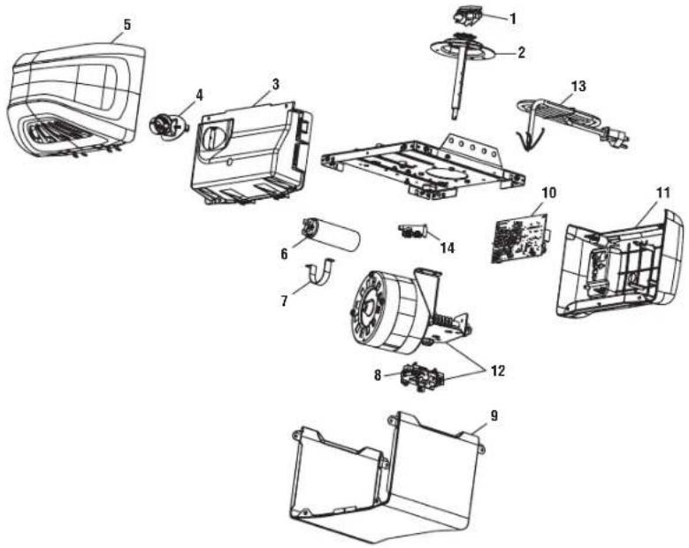 CHAMBERLAIN D2101C - Repair Parts - 1