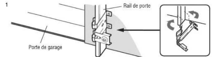CHAMBERLAIN D2101C - Installation du RAIL de porte - 1