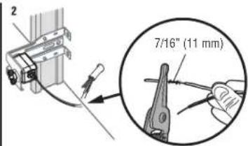 CHAMBERLAIN D2101C - STEP 14 Wire the Safety Reversing Sensors (continued) OPTION A - PRE-WIRED INSTALLATION - 2