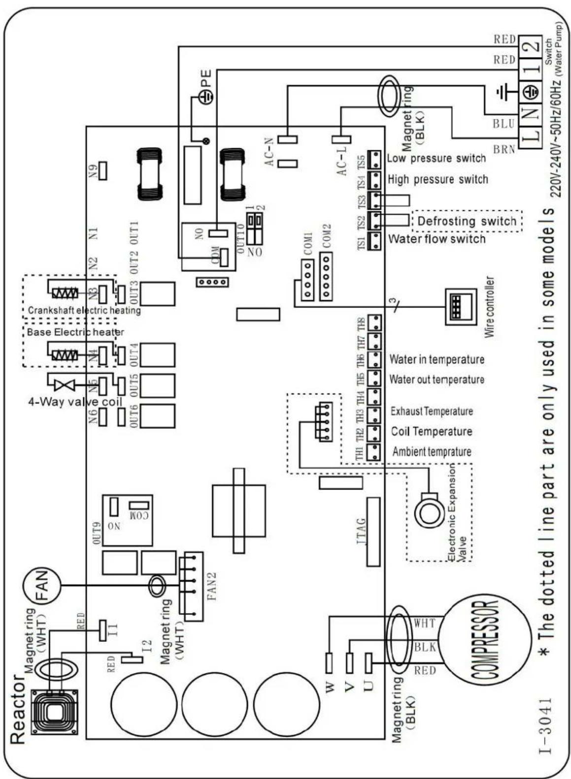 GRE HPGI70 - DIAGRAMA DE FIAÇÃO DA BOMBA DE CALOR DA PISCINA - 1