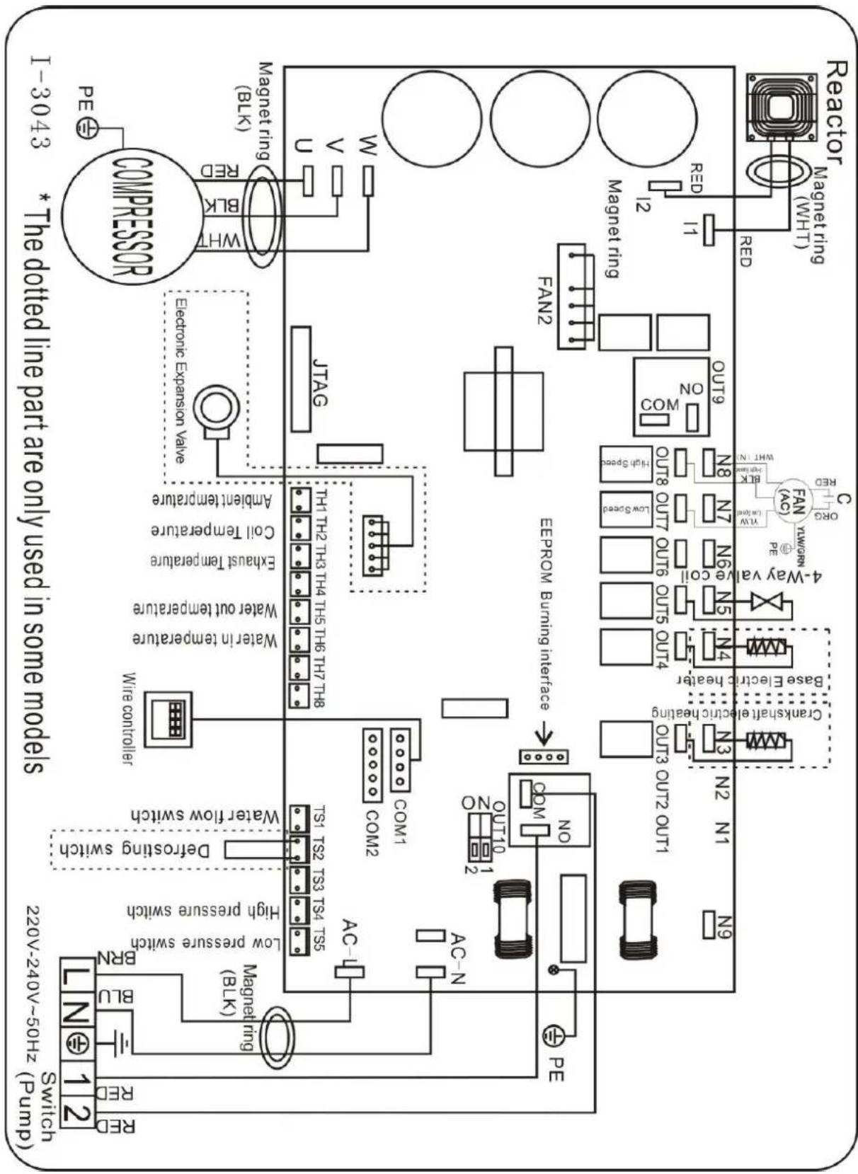 GRE HPGI70 - VERKABELUNGSDIAGRAMM DER SCHWIMMBECKEN-WÄRMEPUMPE - 1