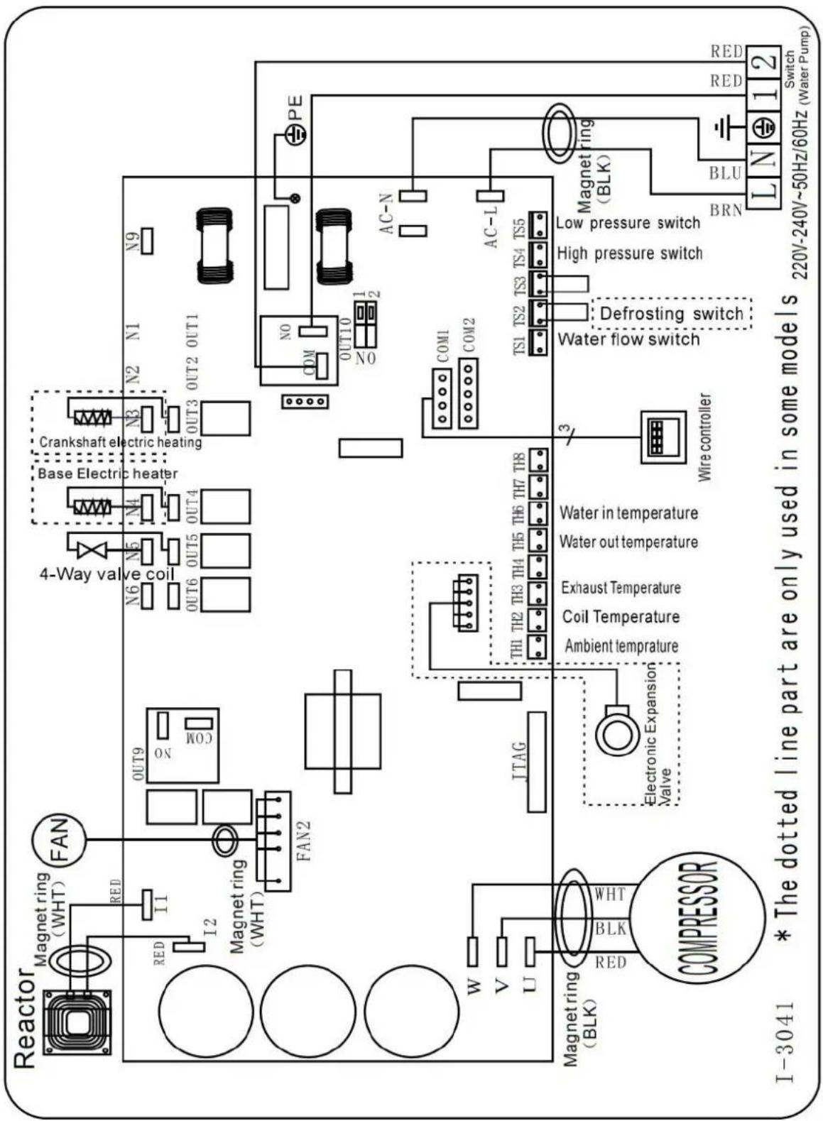 GRE HPGI85 - Schema elettrico di una pompa di calore inverter HPGI50, HPGI60,HPGI70,HPGI85 - 1