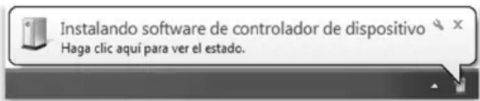 Instalando software de controlador de dispositivo Haga clic aquí para ver el estado.