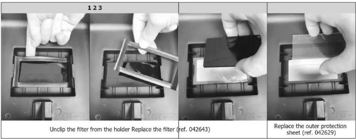GYS Hand Mask - REPLACING THE FILTER AND OUTER PROTECTION SHEET - 1
