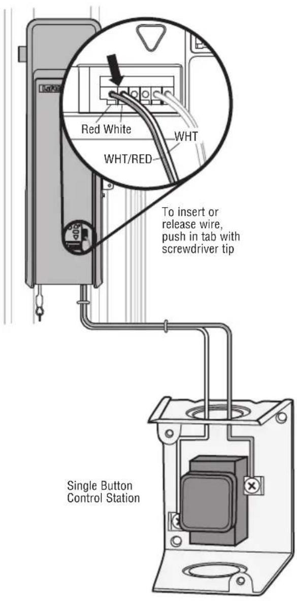 LIFT-MASTER LJ8900W - Install the Single Button Control Station - 1
