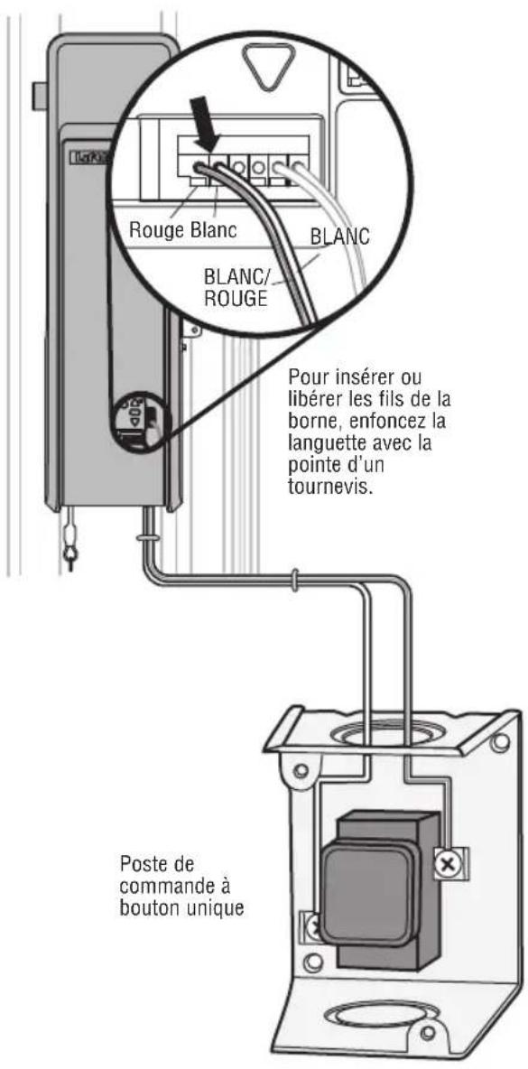 LIFT-MASTER LJ8900W - Installer le poste de commande à bouton unique - 1