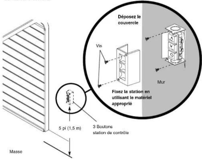 LIFT-MASTER MGJ5011U - INSTALLATION DE LA STATION DE CONTRÔLE À 3 BOUTONS - 1