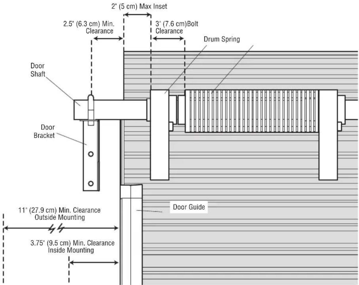 LIFT-MASTER LJ8950W - DOOR CLEARANCE - 2