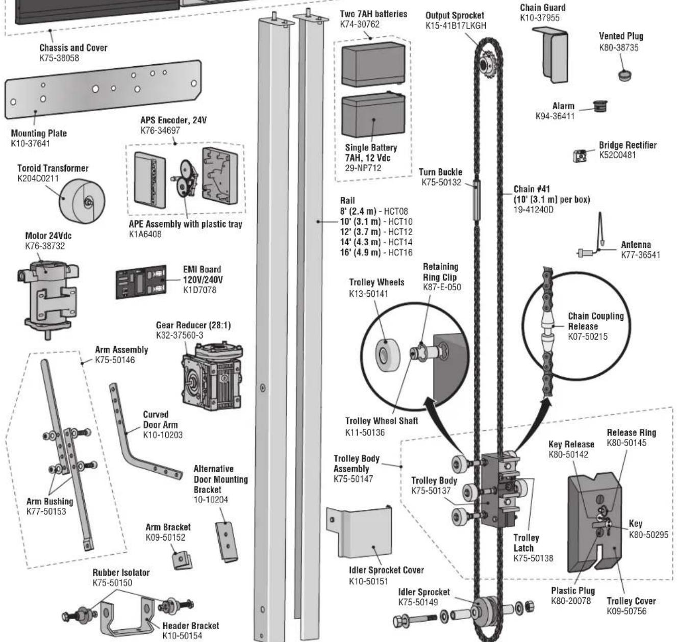 LIFT-MASTER HCT10 - REPAIR PARTS - 4