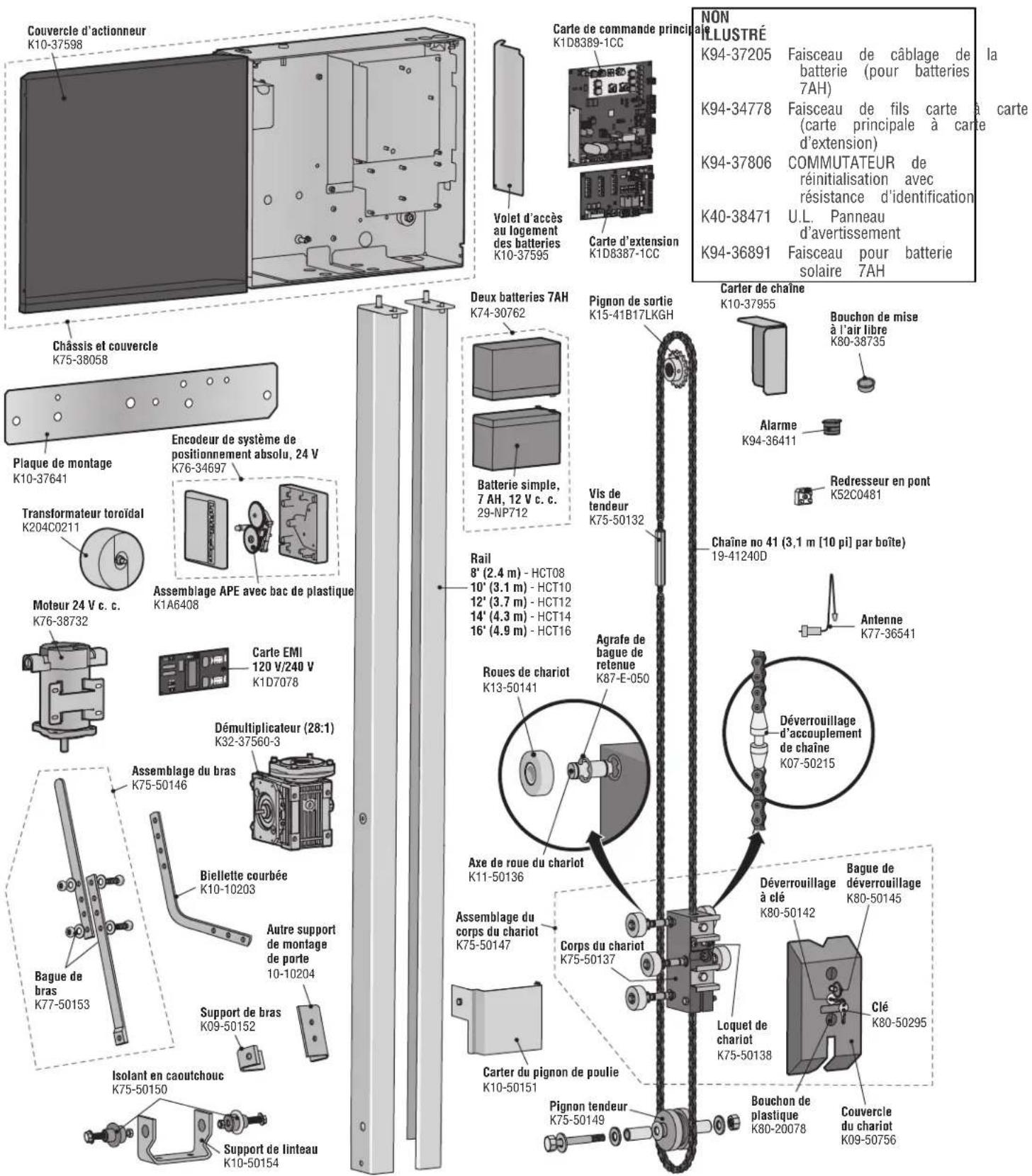 LIFT-MASTER HCT10 - PIÉCES DE RÉPARATION - 1