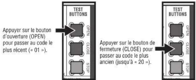 LIFT-MASTER HCT10 - Pour défilé jusqu'aux codes enregistrés - 1
