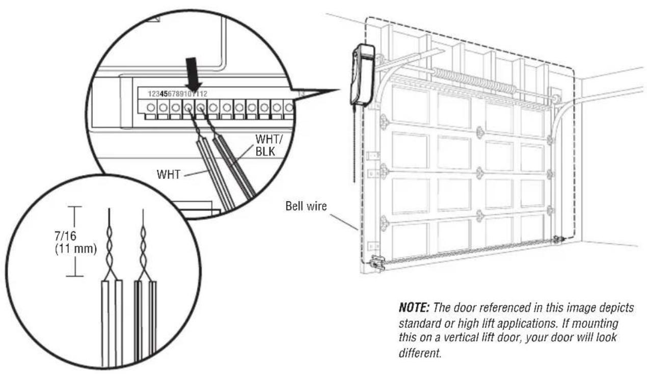 LIFT-MASTER DDO8900W - WIRE THE SAFETY REVERSING SENSORS - 1
