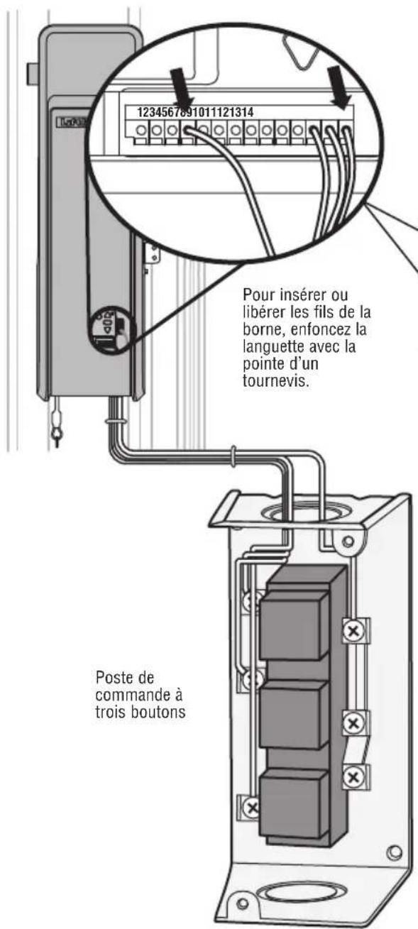 LIFT-MASTER DDO8900W - Installer le poste de commande à trois boutons - 1