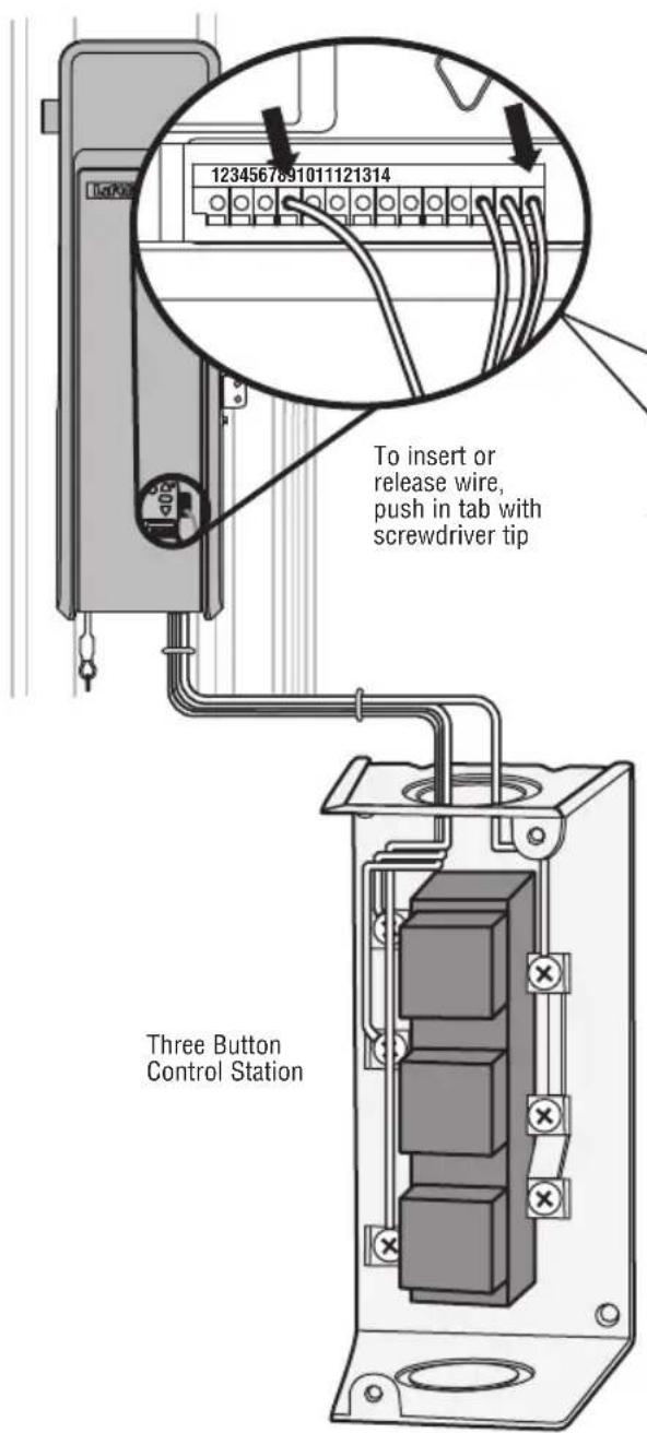 LIFT-MASTER DDO8900W - Install the Three Button Control Station - 1