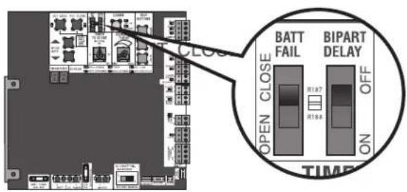 LIFT-MASTER IHSL24UL - Délai de bipartition/fermeture synchronisée - 1