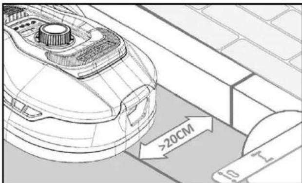 Texas RMX800 - N'oubliez pas que l'herbe ne doit pas dépasser 60 mm de hauteur avant de commencer à Travailler, sinon il faut d'abord la tondre avec une tondeuse à gazon ordinaire (avec ramassage). Il est recommandé de couper l'herbe à 35-40 mm avant d'installer le robot. - 1