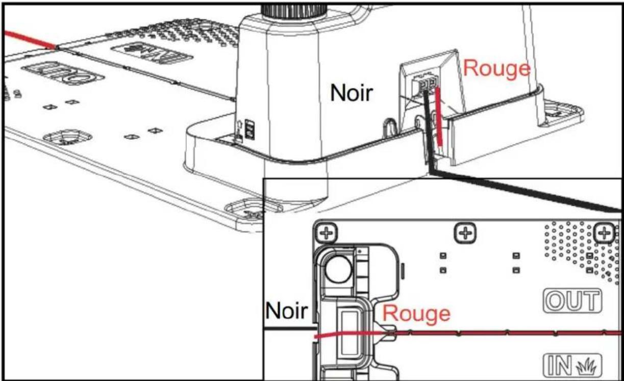 Texas RMX500 - Connecter le câble périphérique à la station de charge - 2