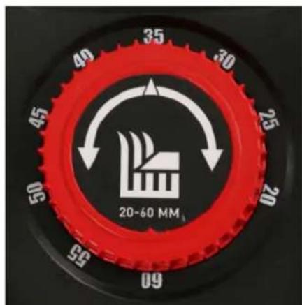 Texas RMX500 - Löikekörguse seadistamine - 2