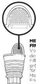 NINJA Foodi JC100EU - VERWENDUNG DER FILTER ZUR FRUCHTFLEISCKONTROLLE - 2