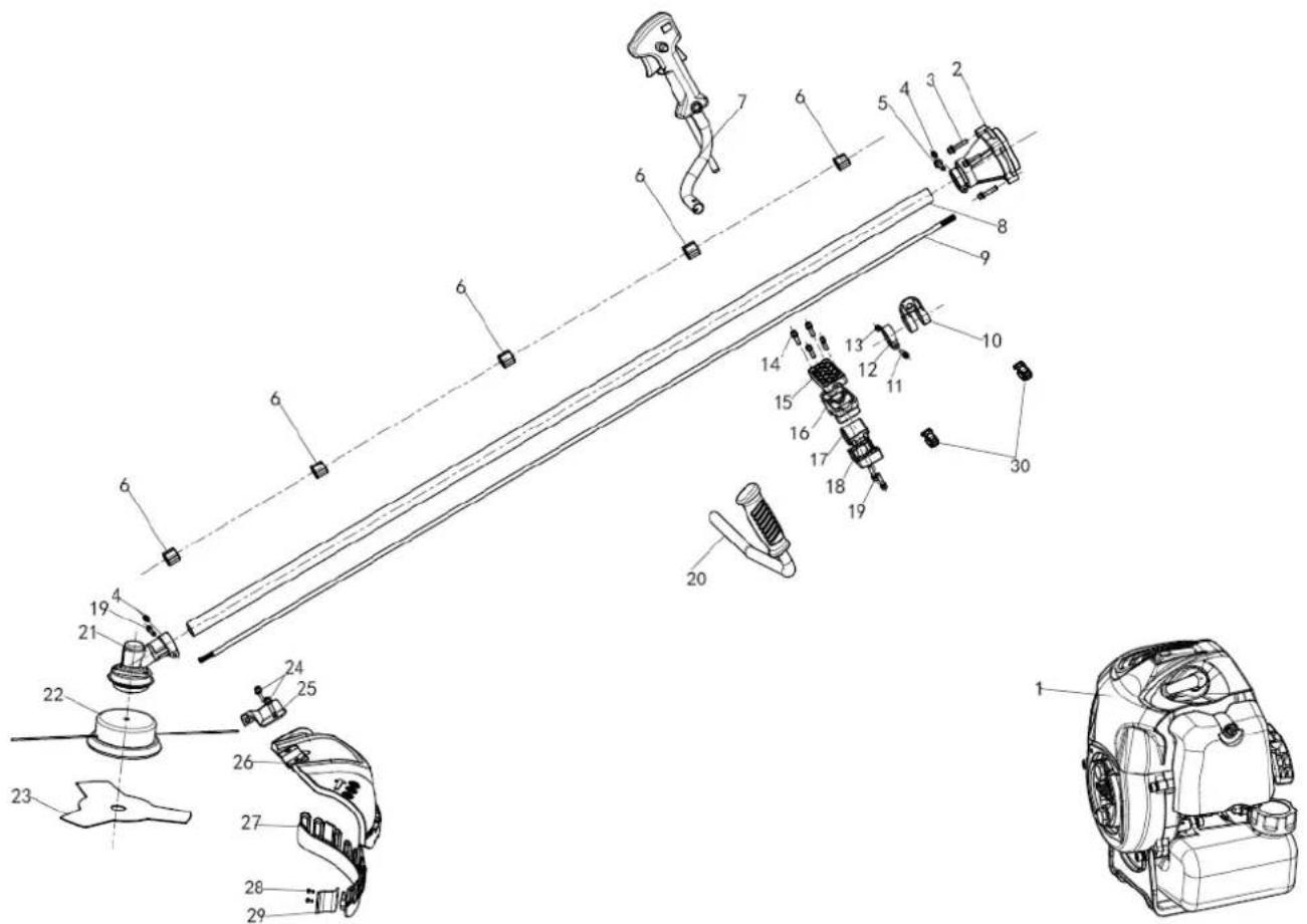 Zipper ZIMOS145JAK - Explosionszeichnung / explosion drawing / robbantott metszeti rajz / Razstavljena risba / Rastavljeni nacrt / Vue éclatée - 1