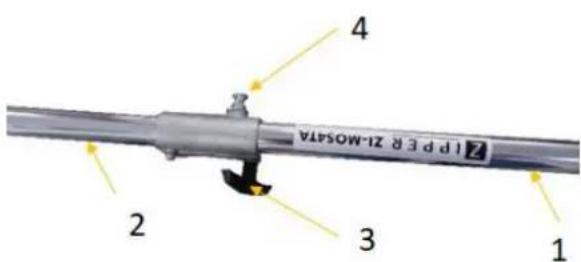 Zipper ZIMOS4TA - Kabel/Seilzug fixieren - 1