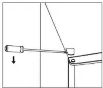 Exquisit GS232NF040EW - Inversion des charnières de la porte - 3
