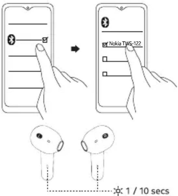 NOKIA Go Earbuds 2 + TWS122 - Pair and connect with Bluetooth - 1