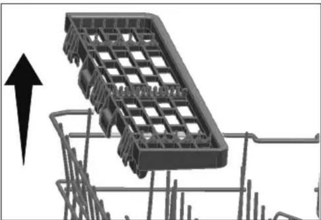 GRUNDIG GNFP4621XB - Support multifonction du panier supérieur - 2