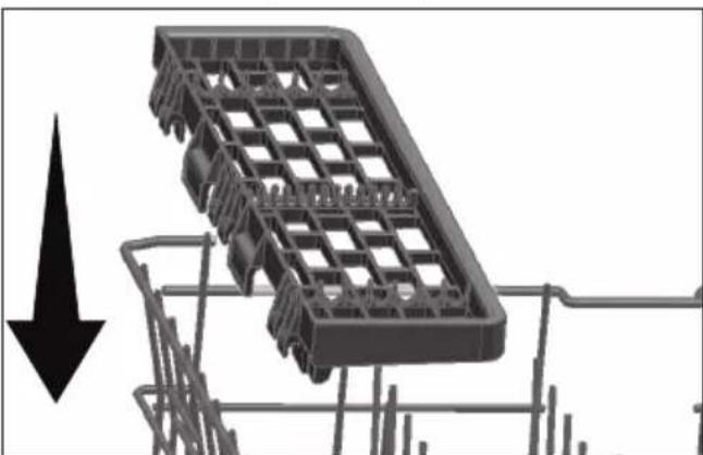 GRUNDIG GNFP4621XB - Support multifonction du panier supérieur - 3
