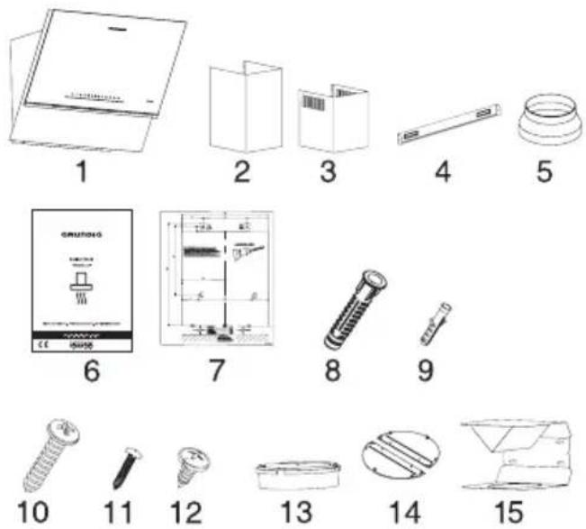 GRUNDIG GDSP2470BSCH - Installation accessories - 1