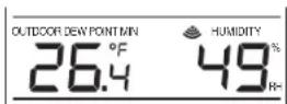 LA CROSSE TECHNOLOGY WS9046U - VIEWING THE CURRENT, MAXIMUM AND MINIMUM DEW POINT - 1