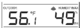 LA CROSSE TECHNOLOGY WS9046U - B.AFFICHAGE DES RELEVES DE TEMPERATURE EXTERIEUR - 1