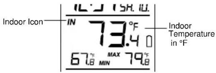 LA CROSSE TECHNOLOGY WS9037UIT - DISPLAY OF INDOOR TEMPERATURE READING: - 1