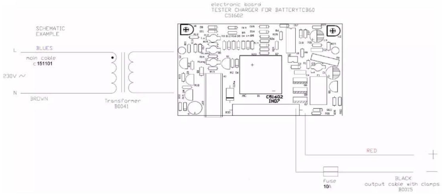 GYS TCB 120 - SCHEMA ELECTRIQUE / CIRCUIT DIAGRAM / SCHALTPLAN / DIAGRAMA ELECTRICO / 3JEKTPNUECKAR CXEMA / ELEKTRISCHE SCHEMA / SCEMA ELETTRICO - 1