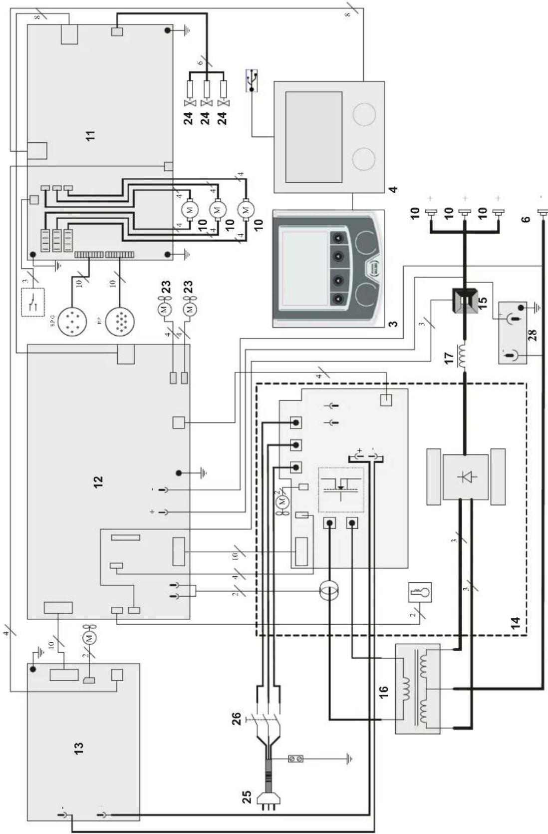 GYS Autopulse 320T1 - CIRCUIT DIAGRAM / SCHALTPLAN / DIAGRAMA ELECTRICO / 3JIEKTPUHECKAR CXEMA / ELEKTRISCHE SCHEMA / SCEMA ELETTRICO - 2